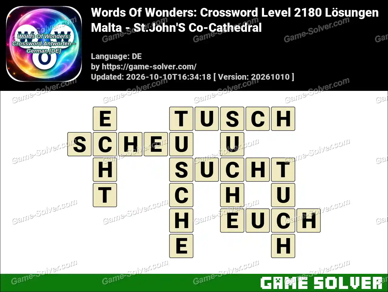 Words Of Wonders: Crossword Level 2180 Lösungen – Malta – St.John’S Co-Cathedral